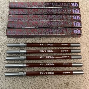 5 x UD Urban Decay 24/7 Glide-On Lip Pencil Lipliner Conspiracy NWOB